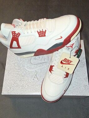 Jordan 4 Nigel Sylvester 'Brick After Brick' IQ 8055-100 Red White Black Size 13